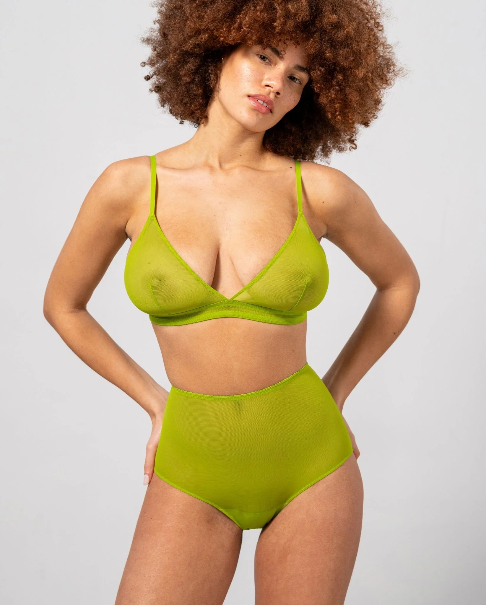 Mesh Highwaist Briefs Matcha - Image 5
