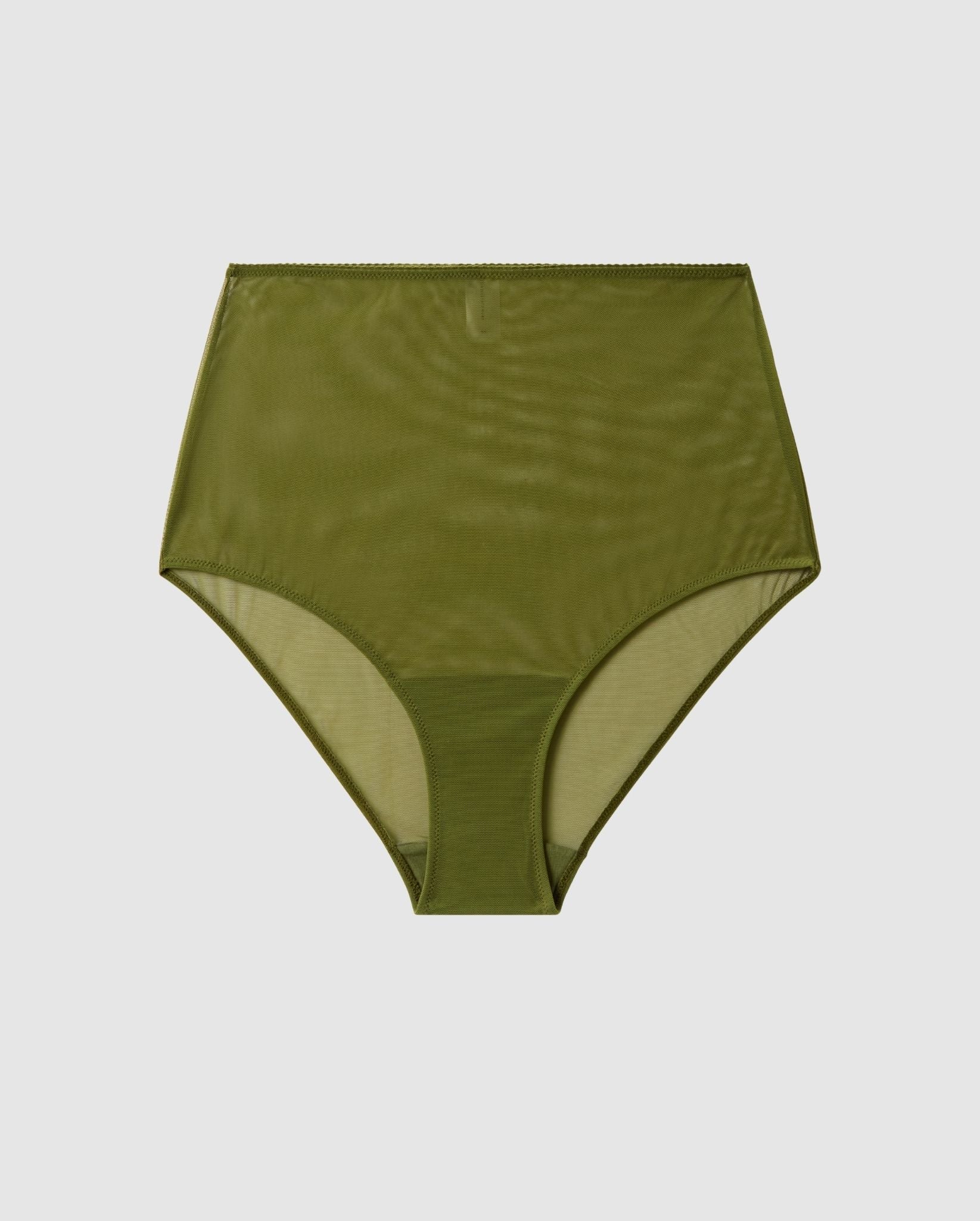 Mesh Highwaist Briefs Olive - Image 2