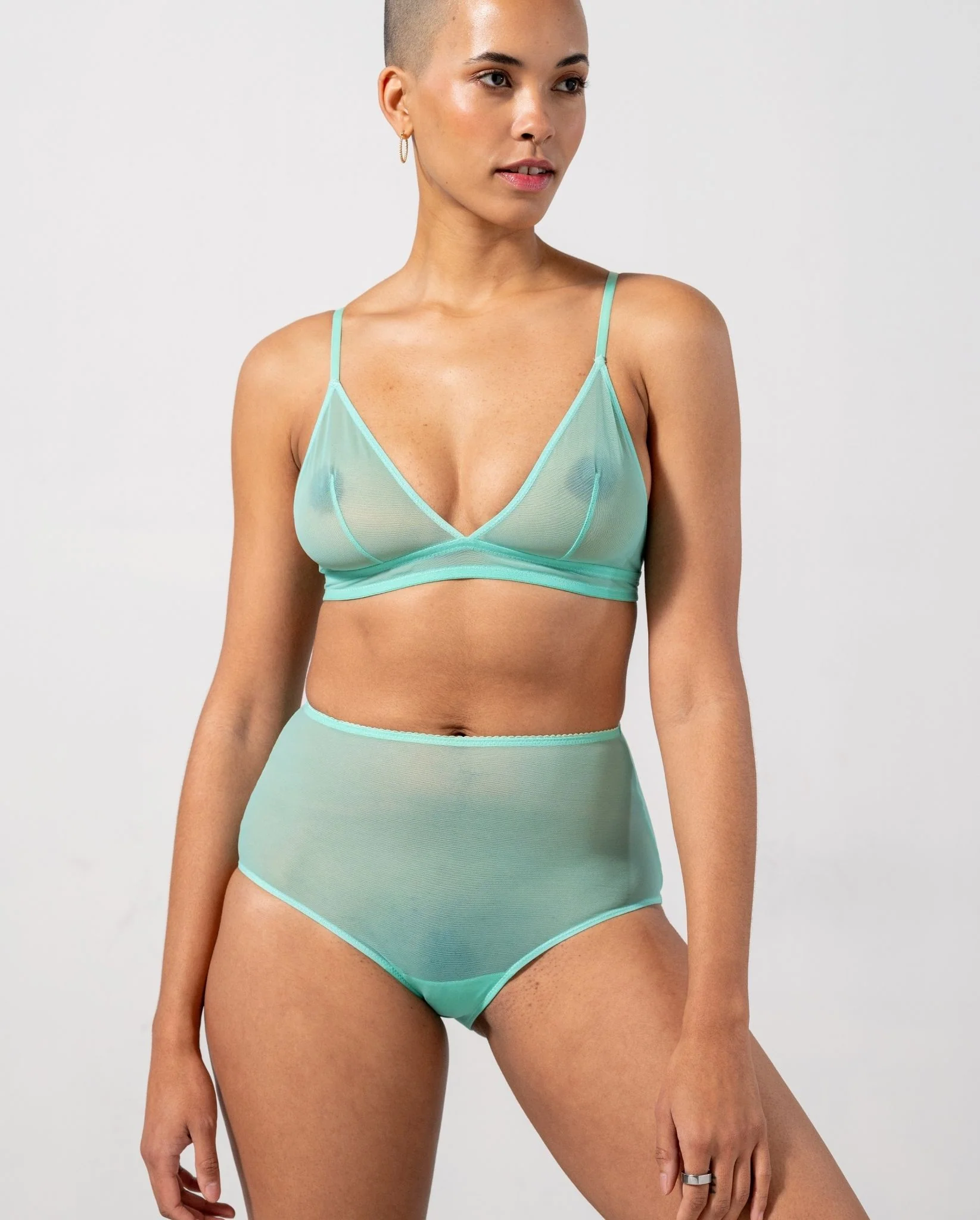 Mesh Highwaist Briefs Turquoise - Image 3