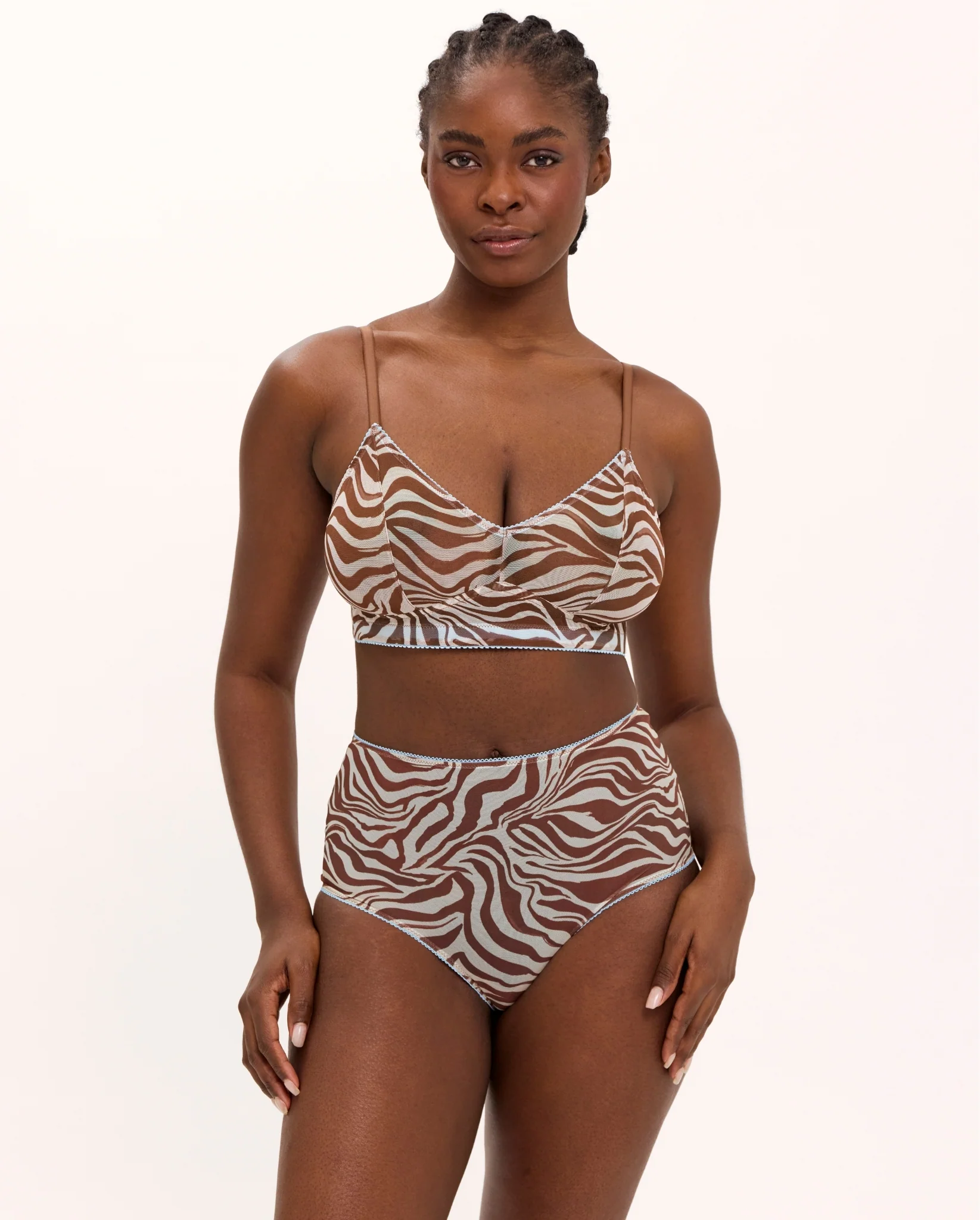 Mesh Highwaist Briefs Zebra - Image 4