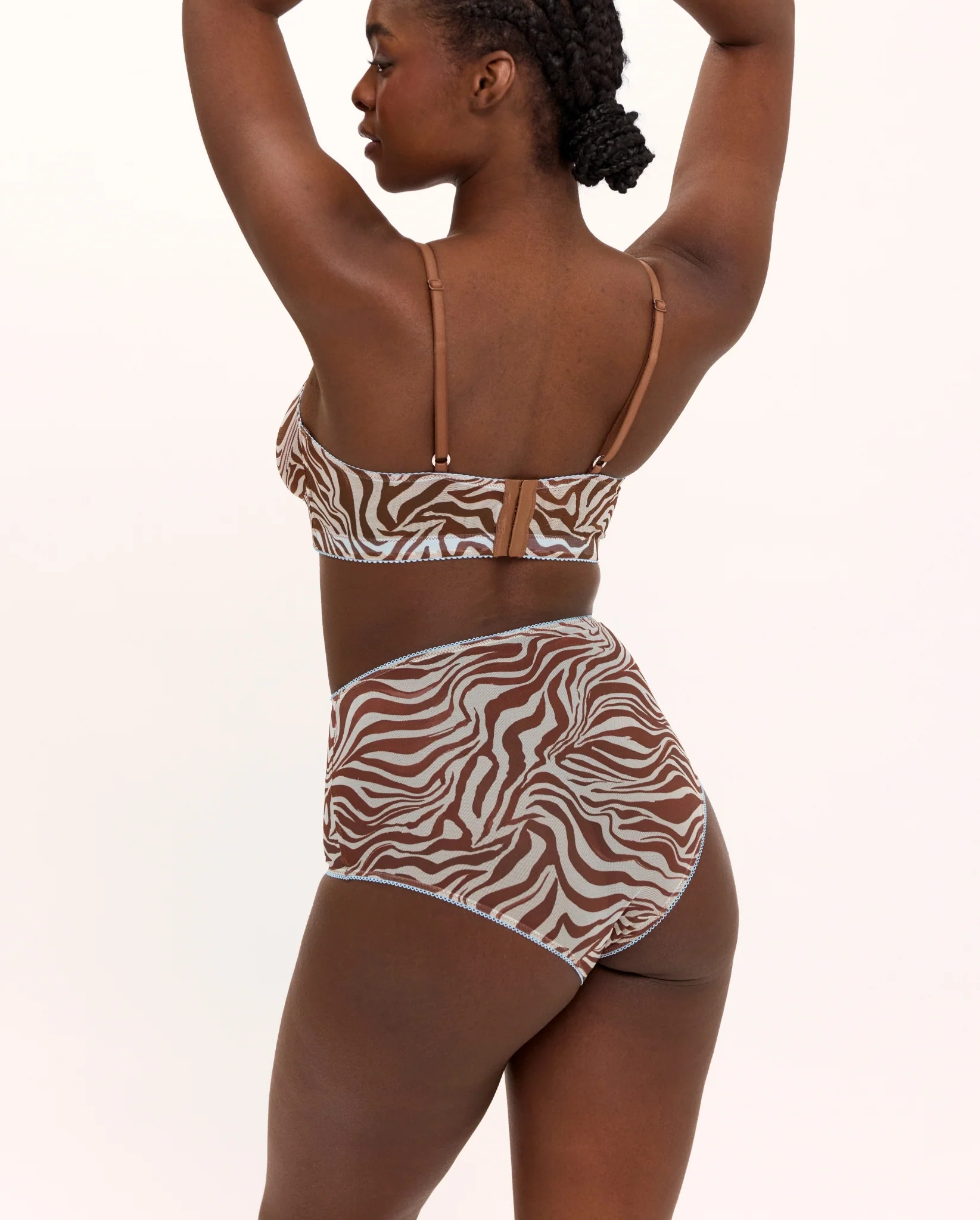 Mesh Highwaist Briefs Zebra - Image 6