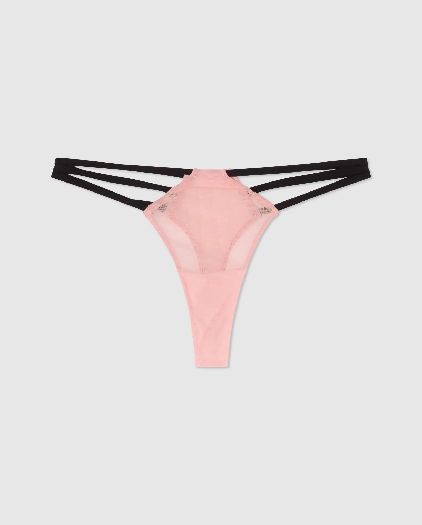 Mesh Strappy Thong Powder Pink - Image 2