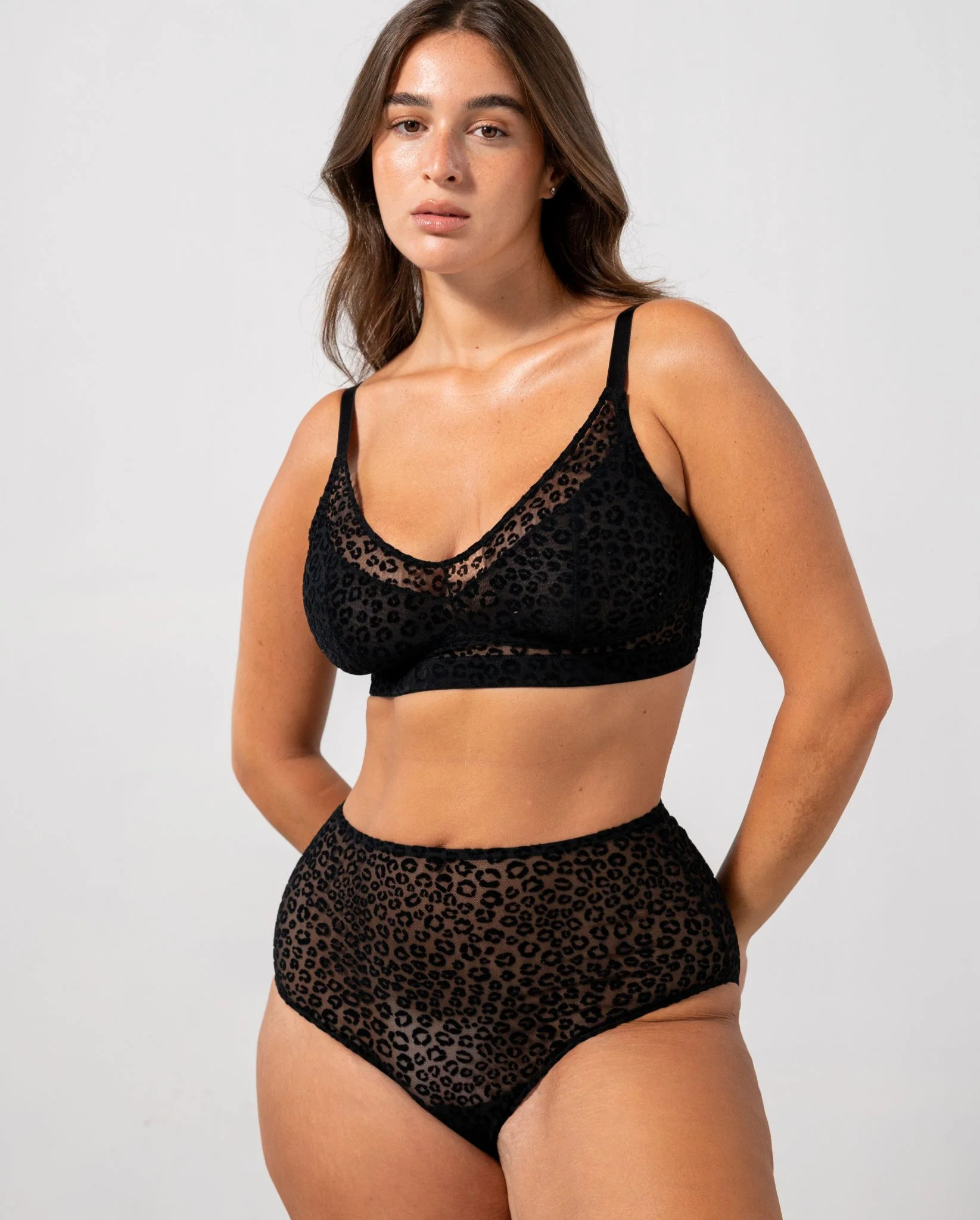 Mesh Support+ Bra Black Leopard - Image 6