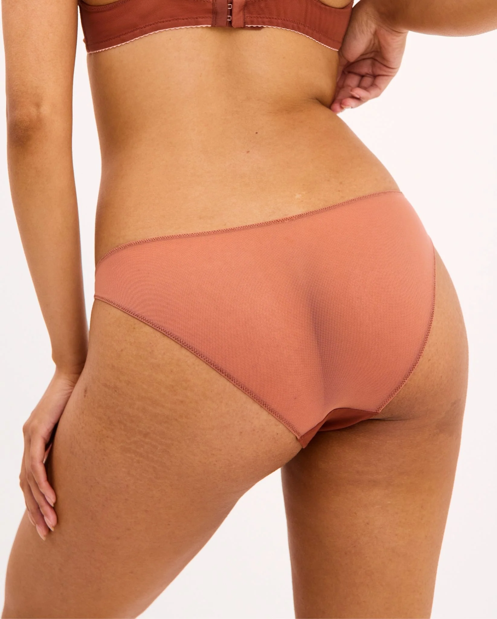 Mesh Tanga Briefs Rust - Image 6