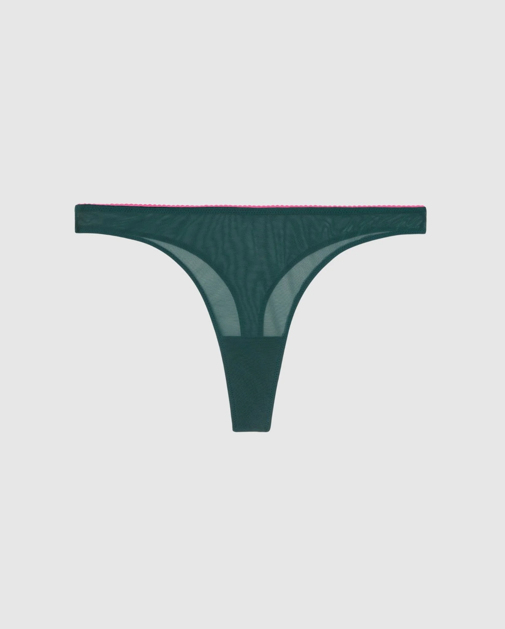 Mesh Thong Pine Green/Candy Pink - Image 2
