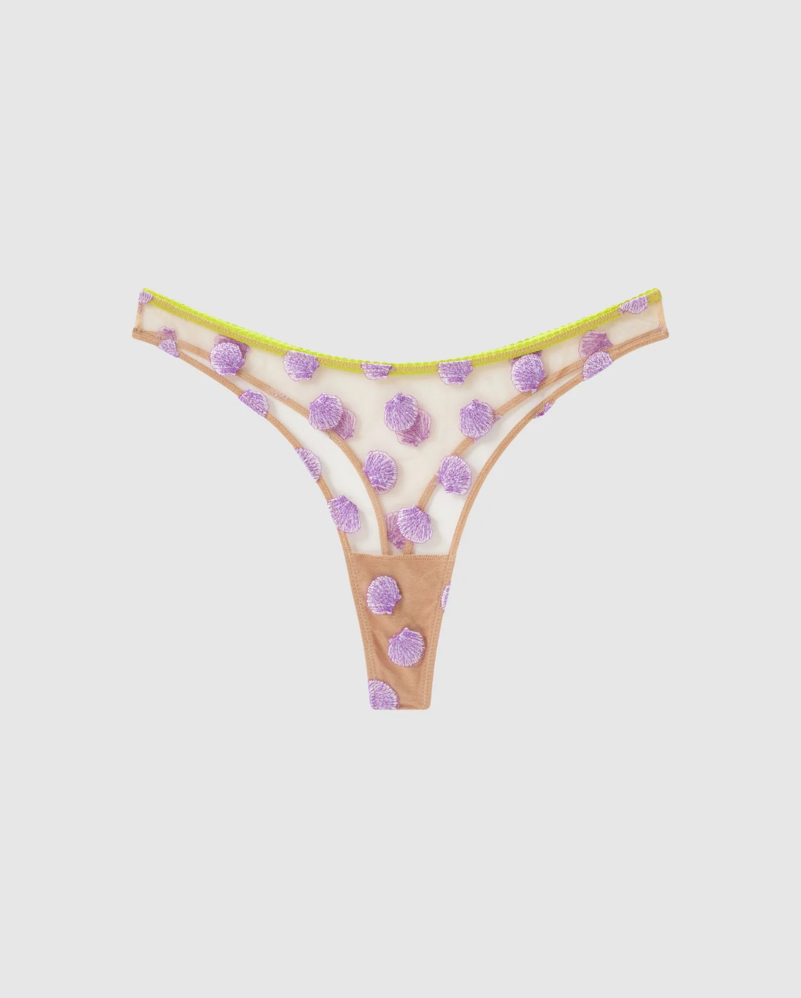 Mesh Thong Warm Nude/Lilac - Image 2