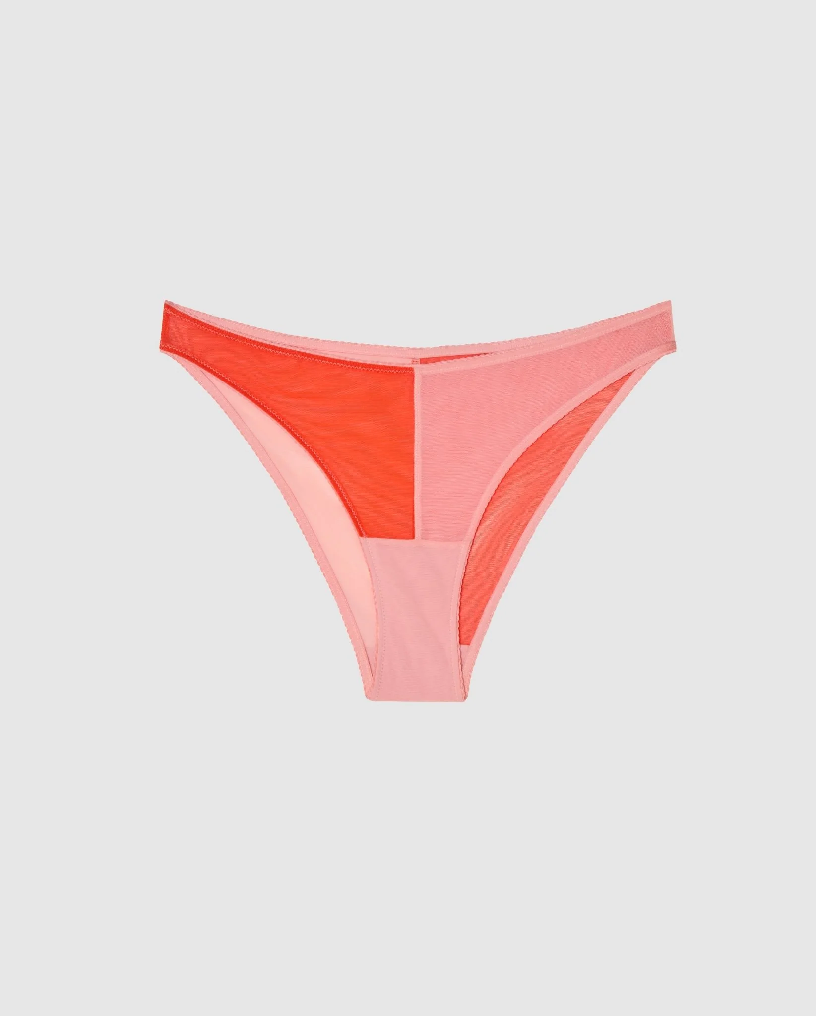 Mesh Bikini Brief Fiery Red/Peach Rose - Image 2