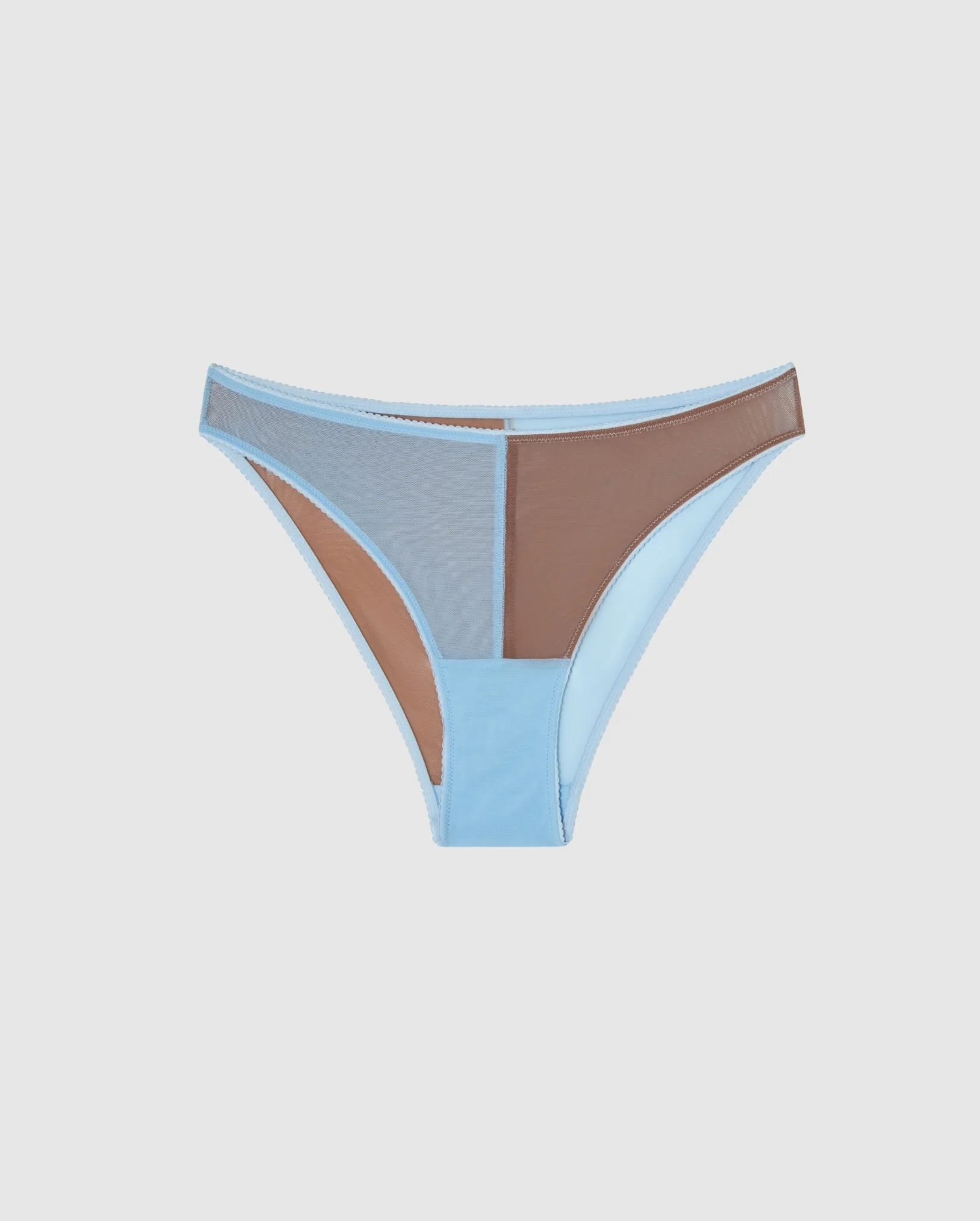 Mesh Bikini Briefs Sky/Mocha - Image 2