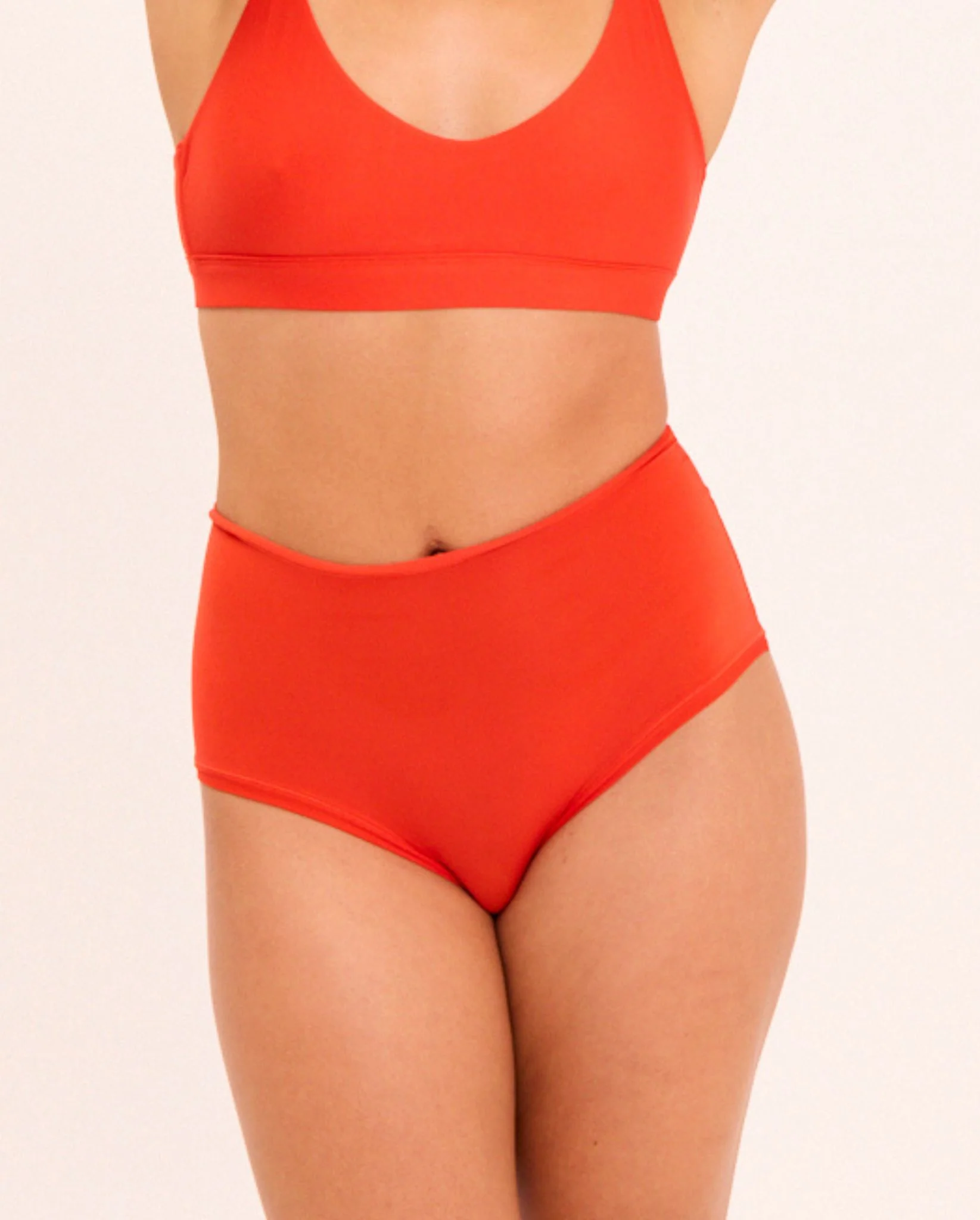 Micro Highwaist Maxi Briefs Fiery Red - Image 8