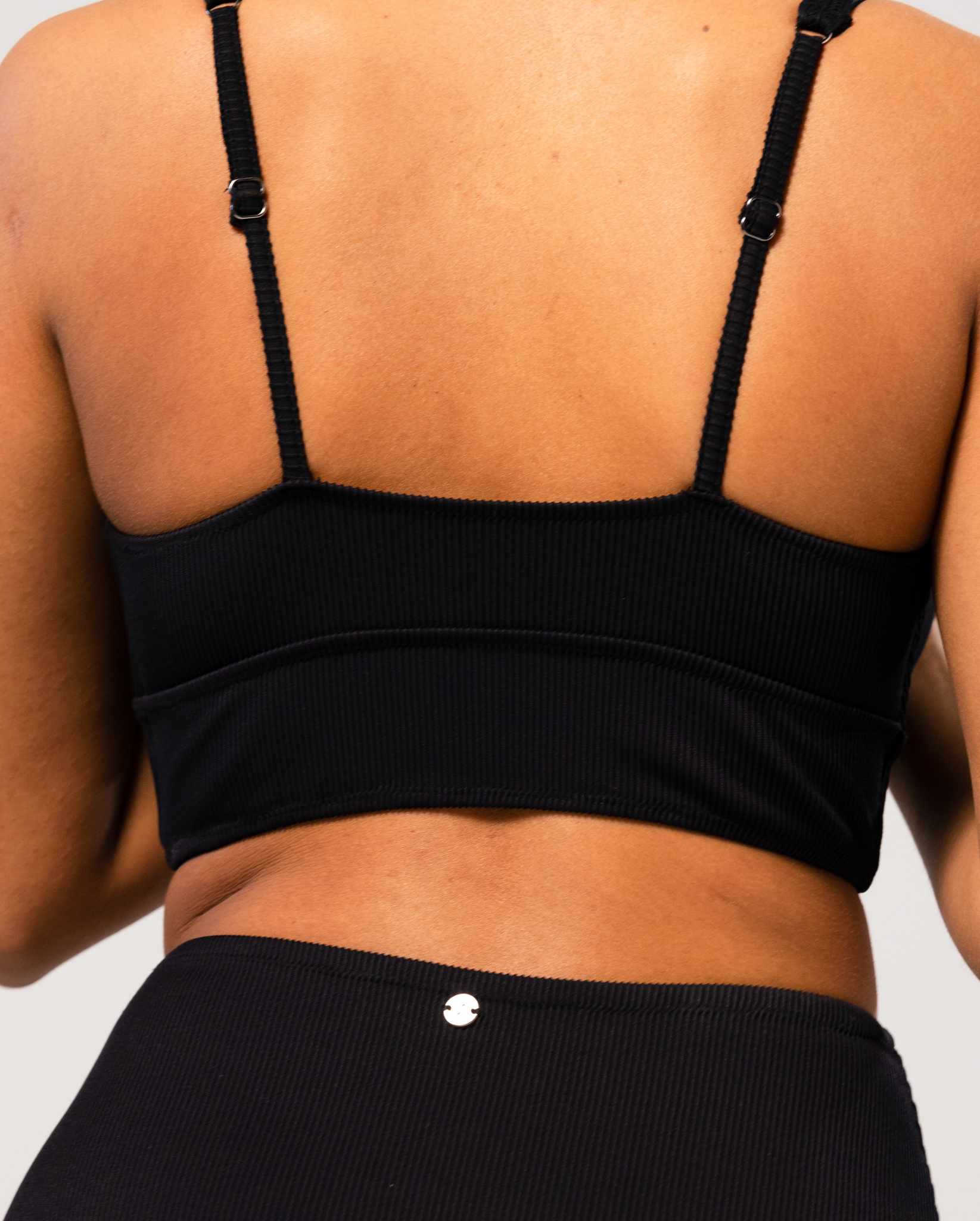 Plunge Bikini Top Black Rib - Image 4