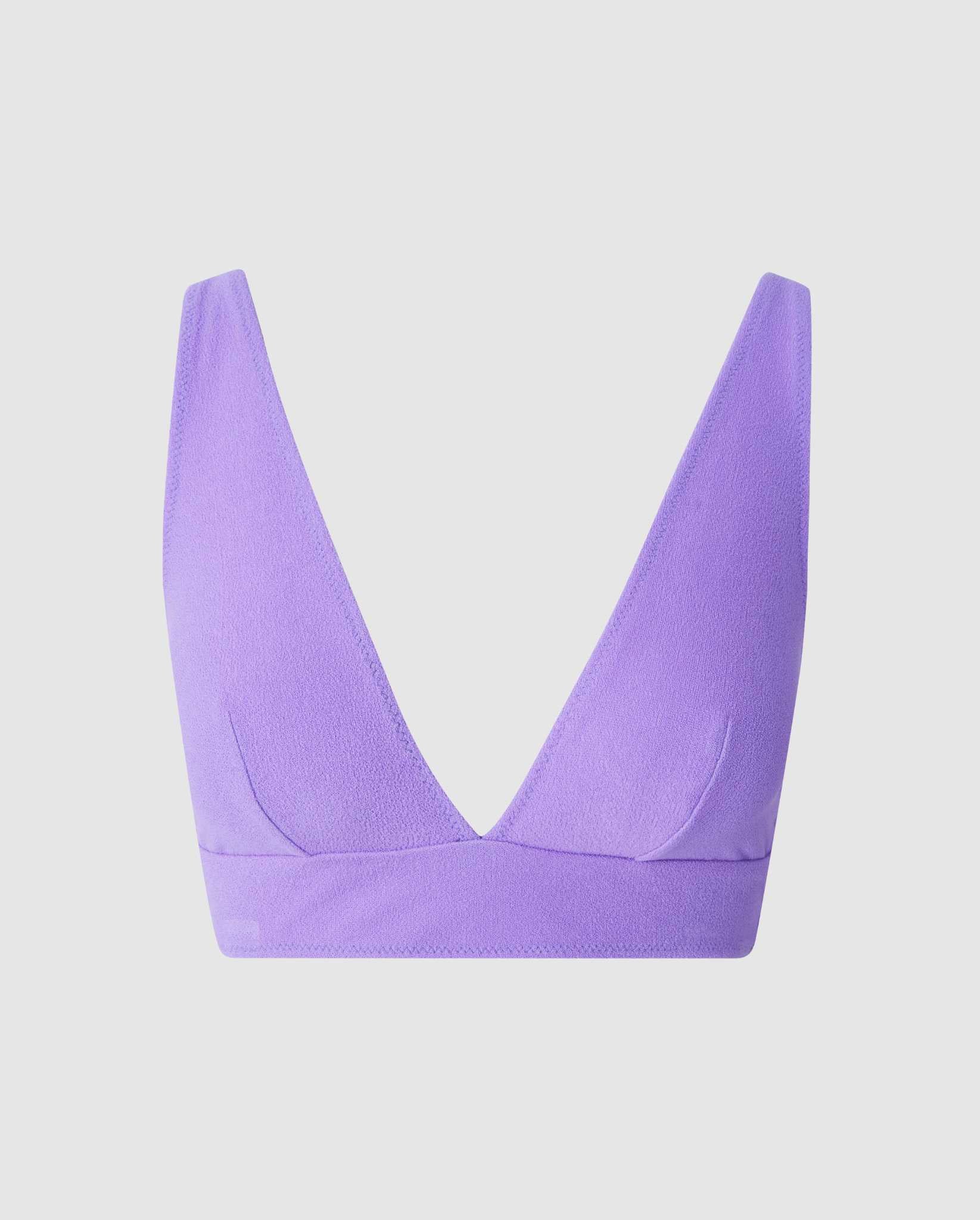 Plunge Bikini Top Electric Lilac - Image 2