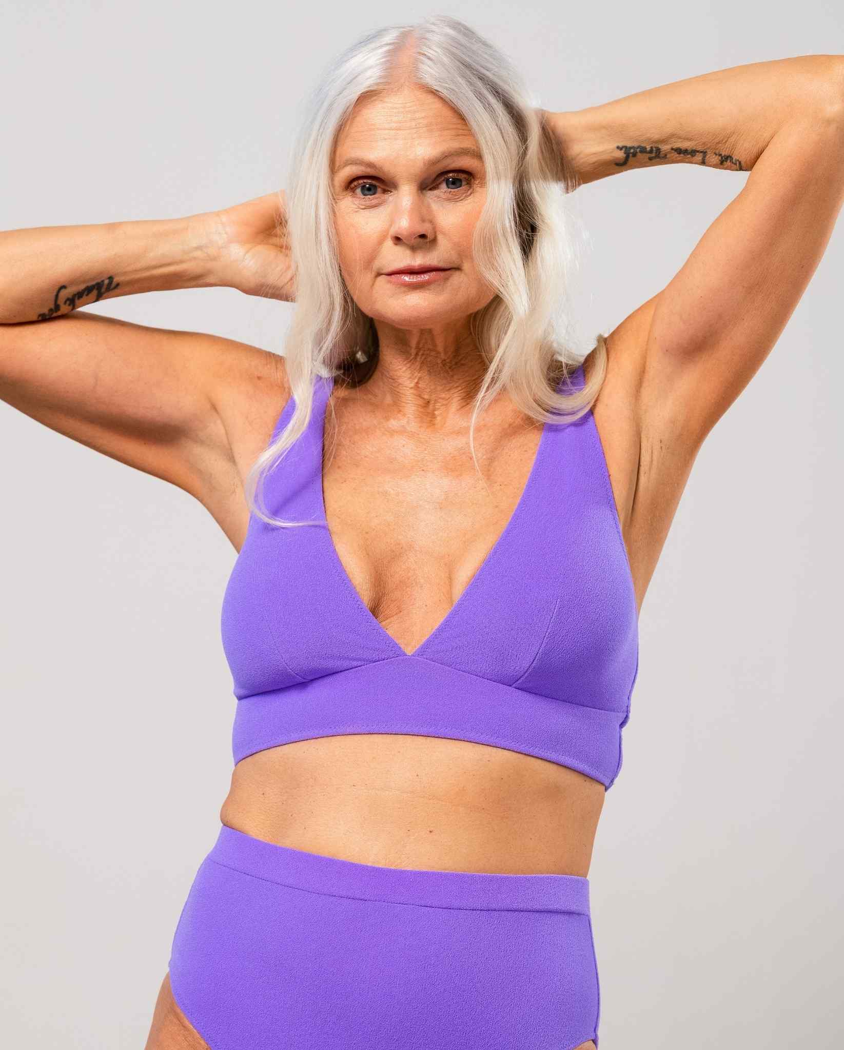Plunge Bikini Top Electric Lilac - Image 4
