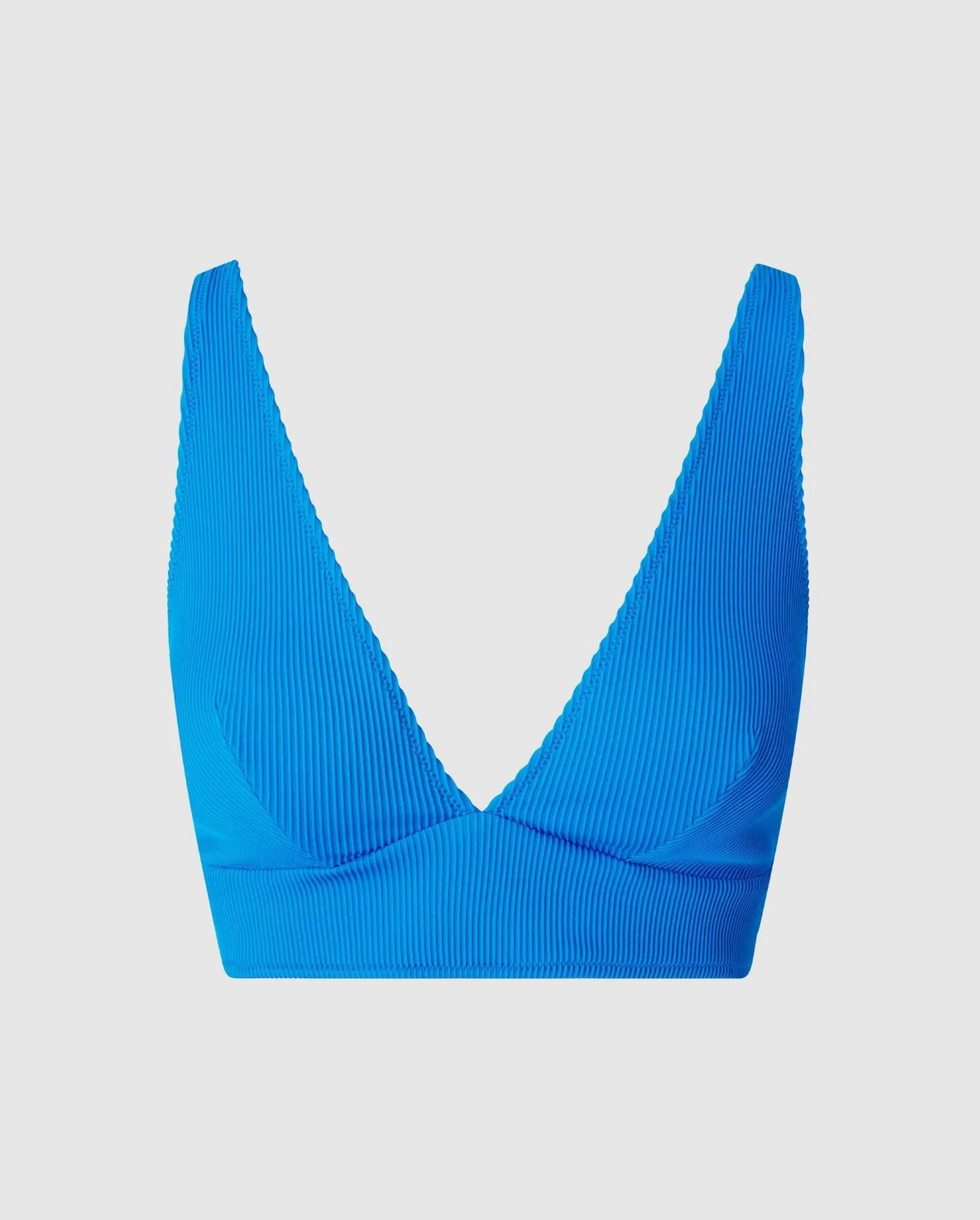 Plunge Bikini Top Turquoise Blue - Image 2