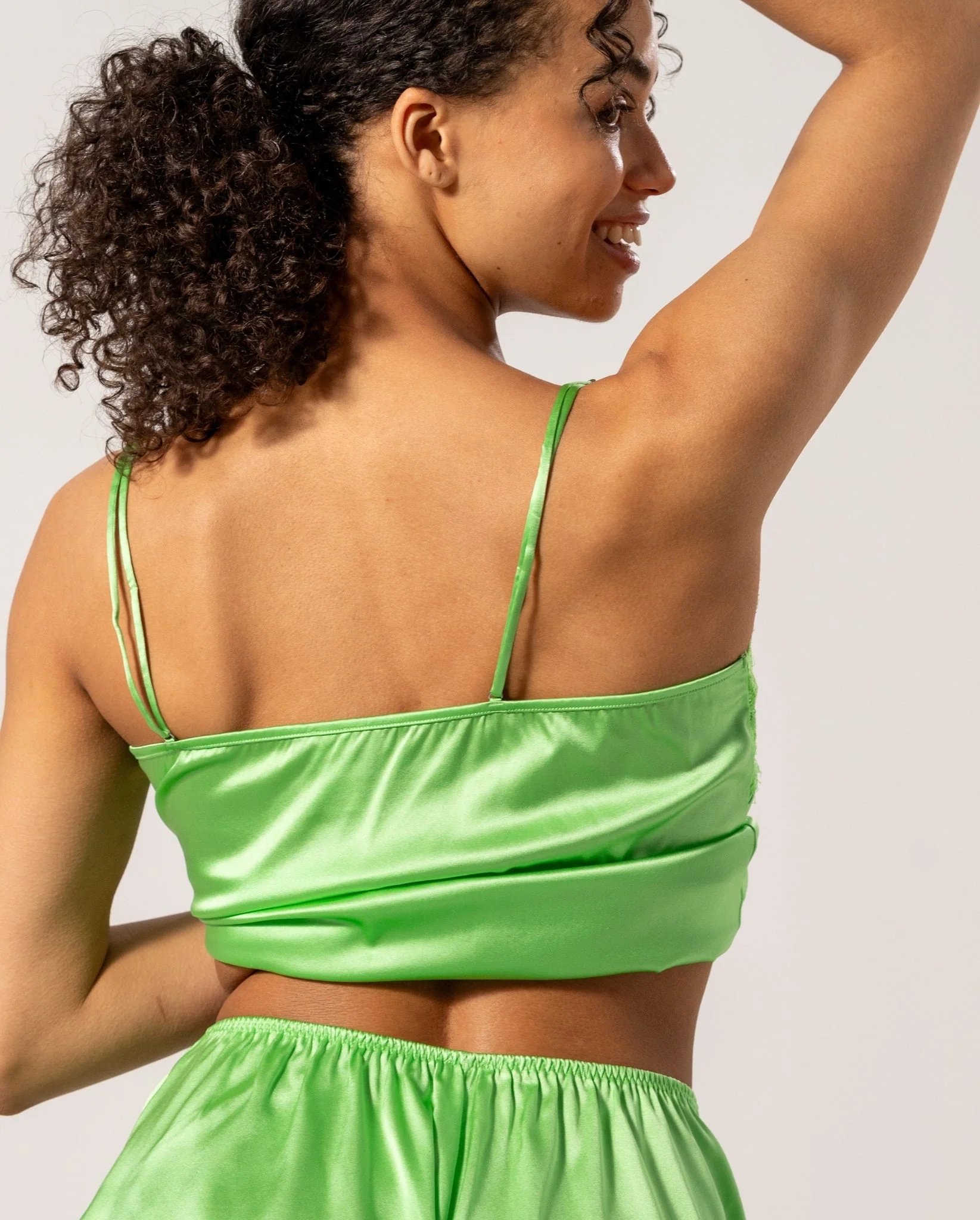 Silk Lace Camisole Mint Green - Image 8