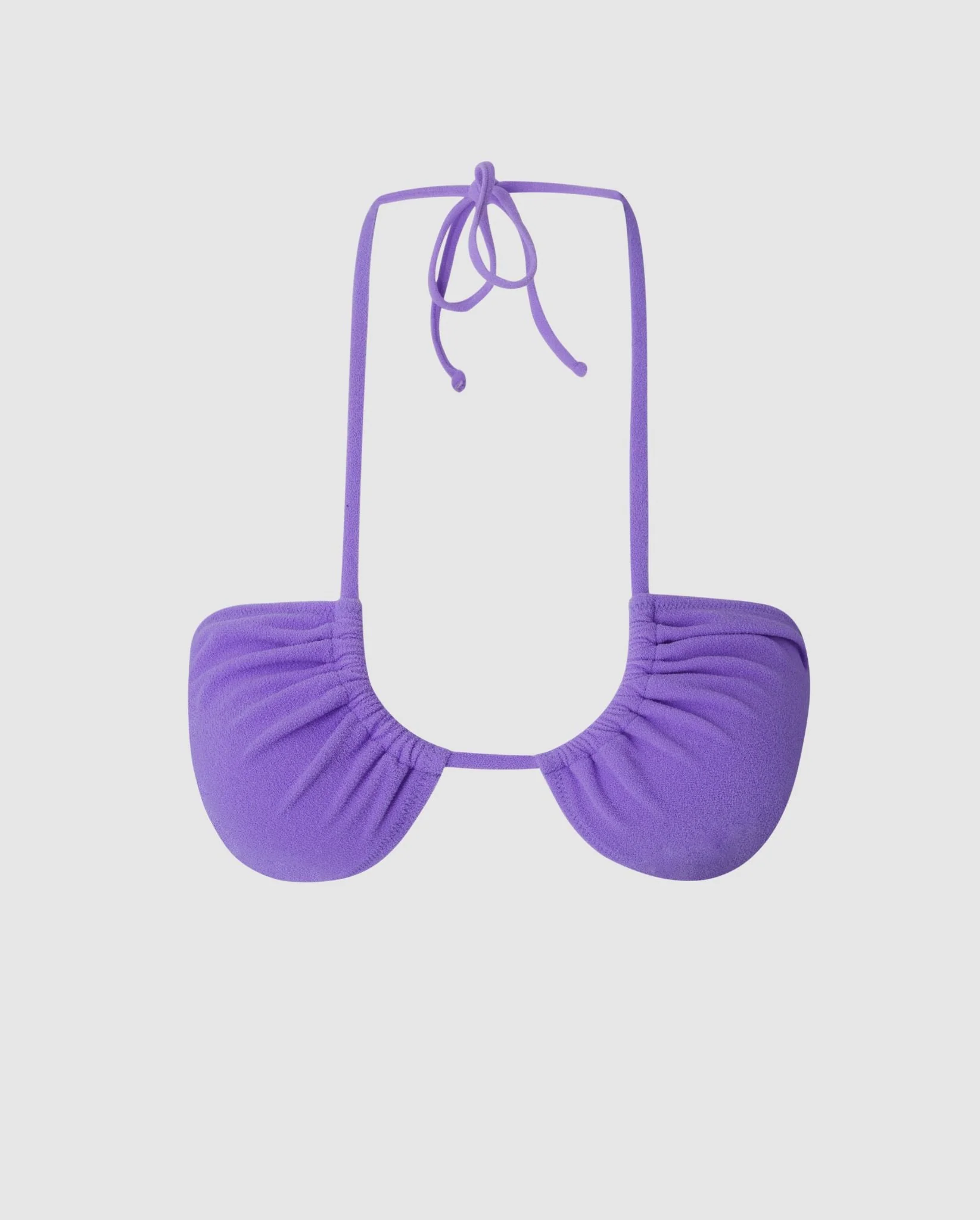 Strappy Bandeau Bikini Top Electric Lilac - Image 2