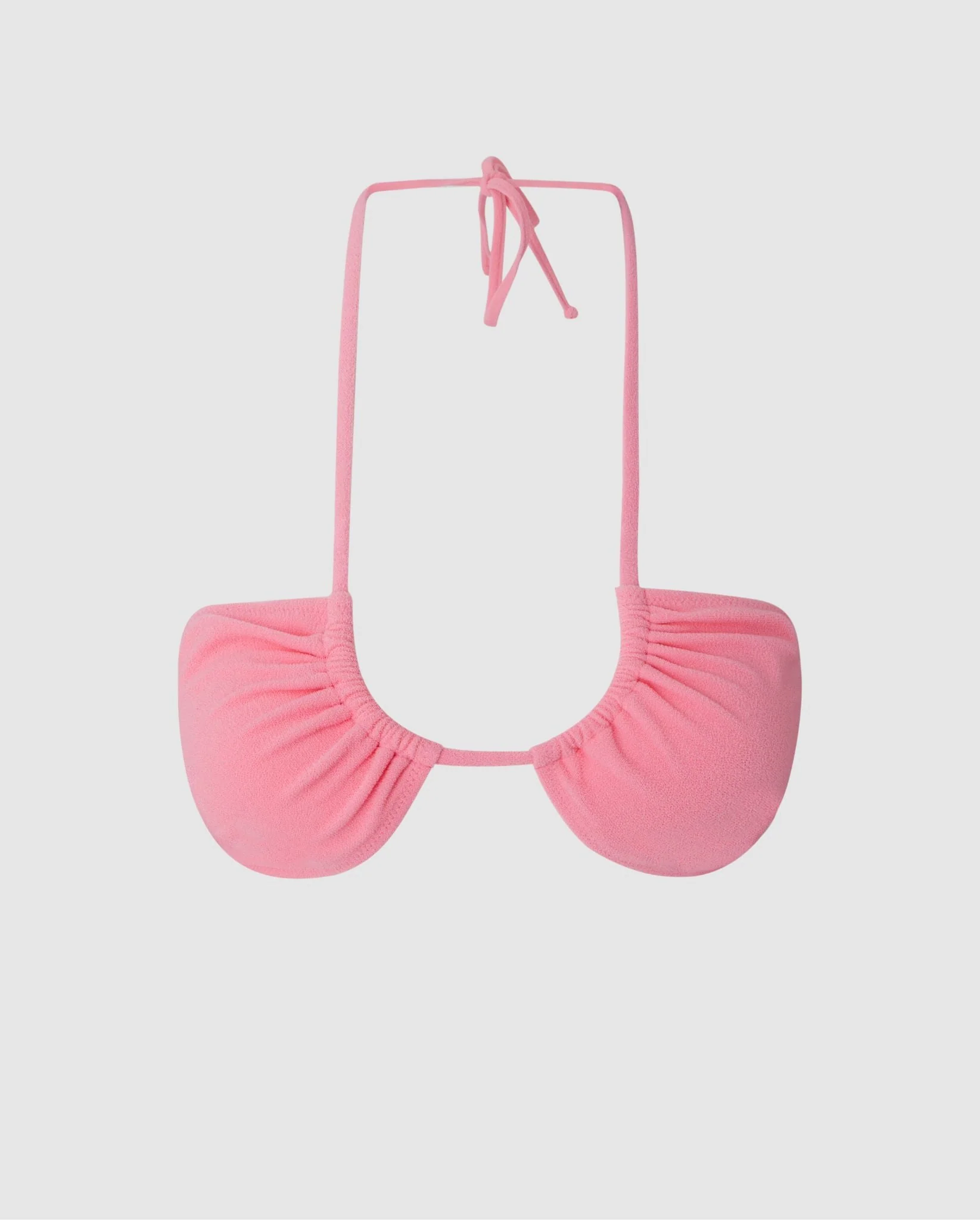 Strappy Bandeau Bikini Top Candy Pink - Image 2