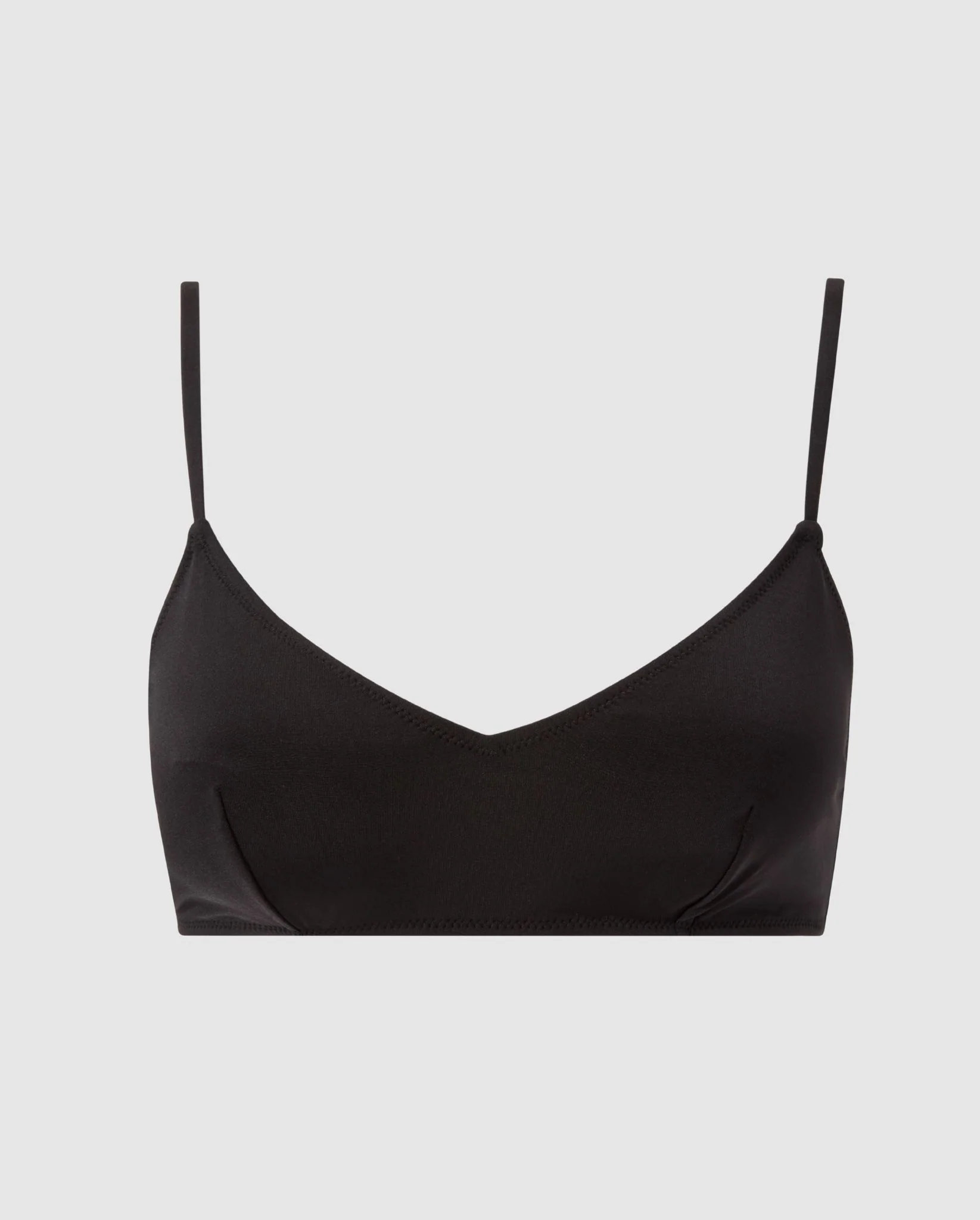 Strappy Scoop Bikini Top Black - Image 2