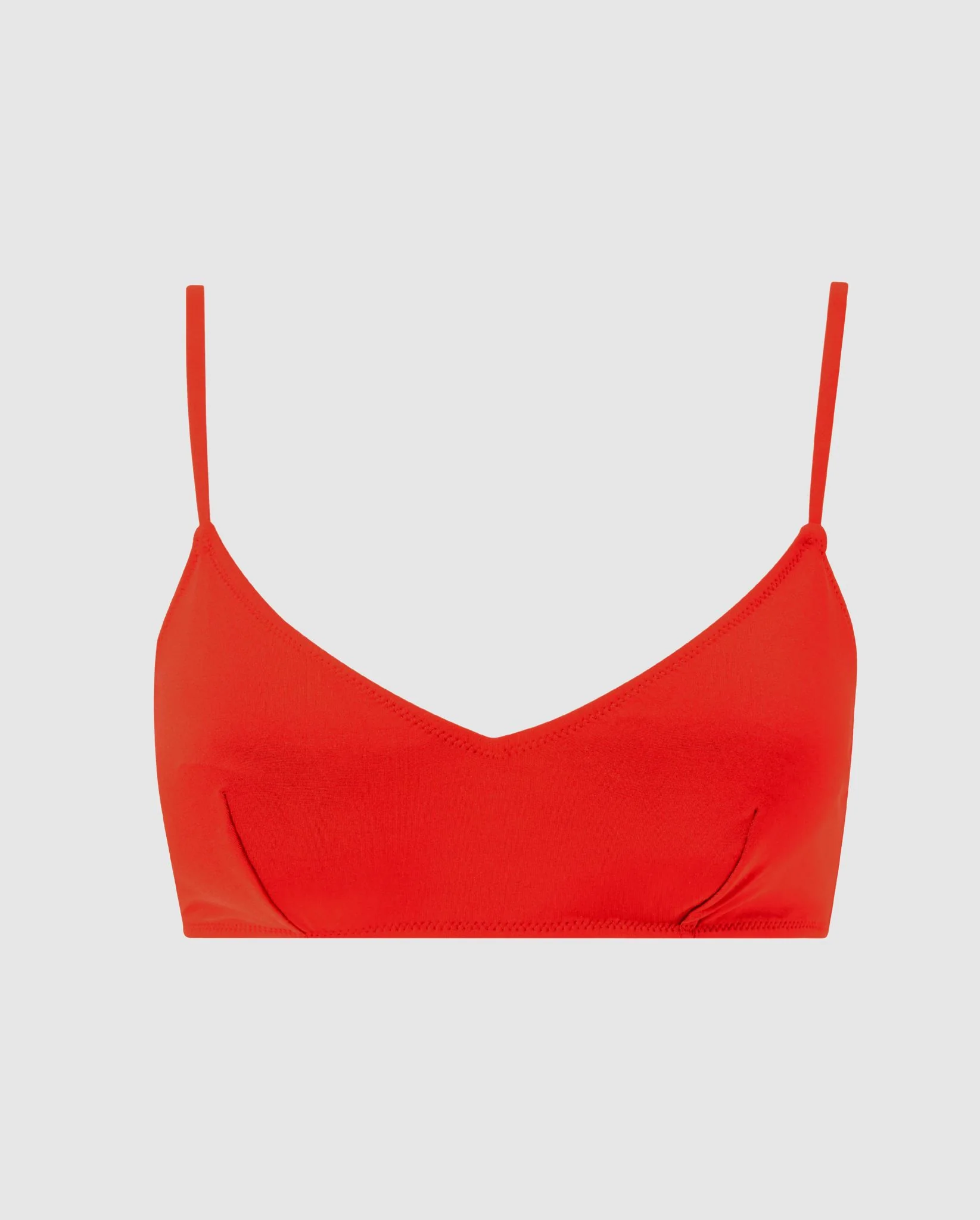 Strappy Scoop Bikini Top Papaya - Image 2