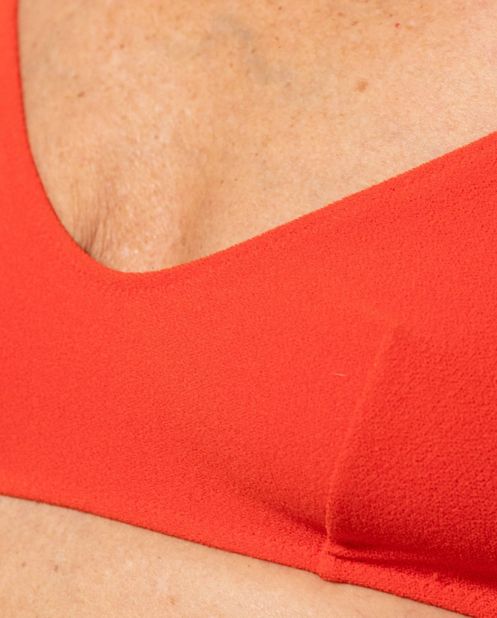 Strappy Scoop Bikini Top Papaya - Image 3