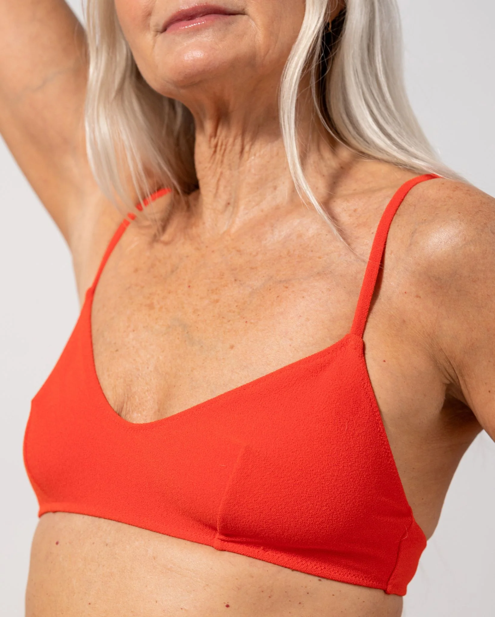 Strappy Scoop Bikini Top Papaya - Image 4