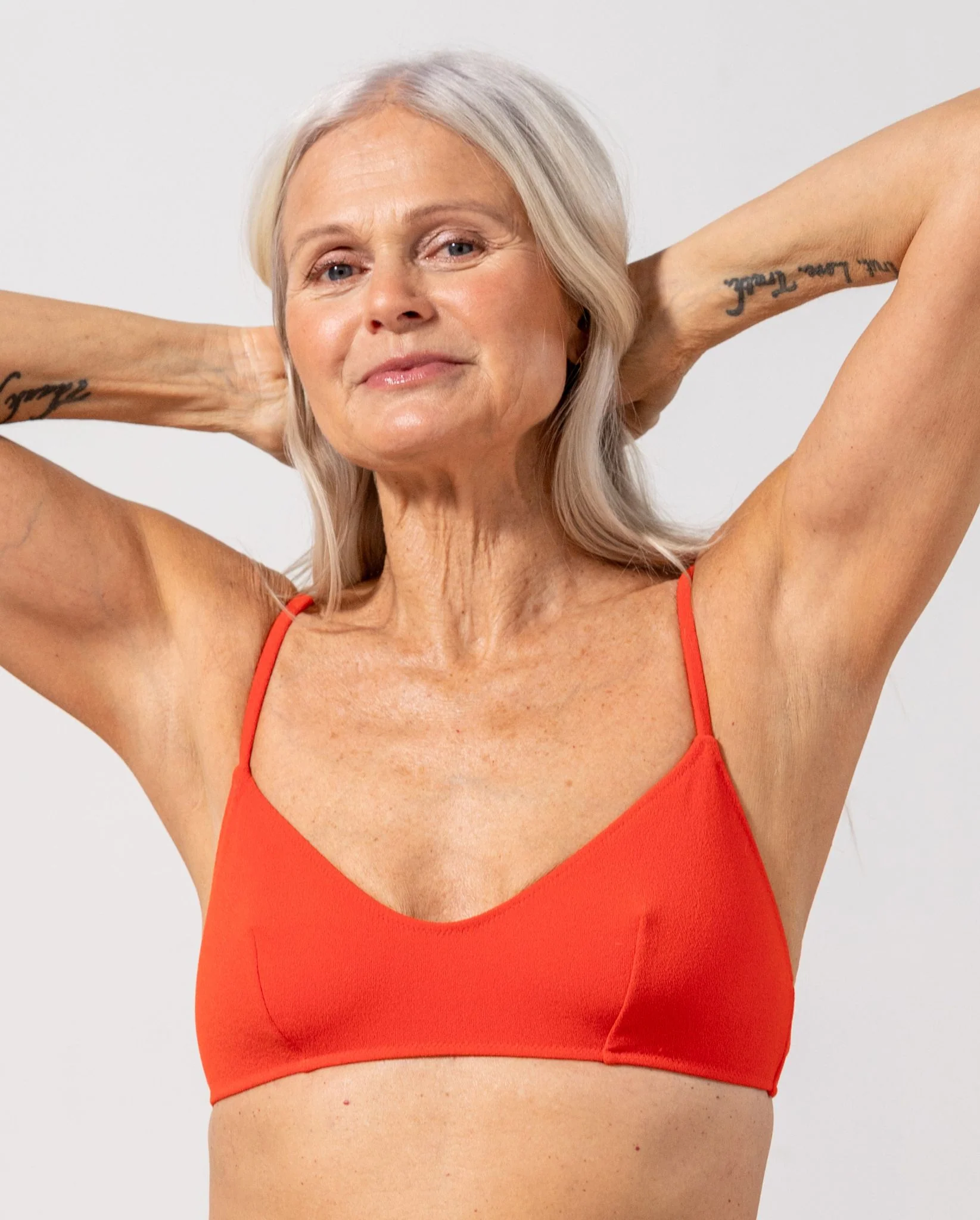 Strappy Scoop Bikini Top Papaya - Image 8