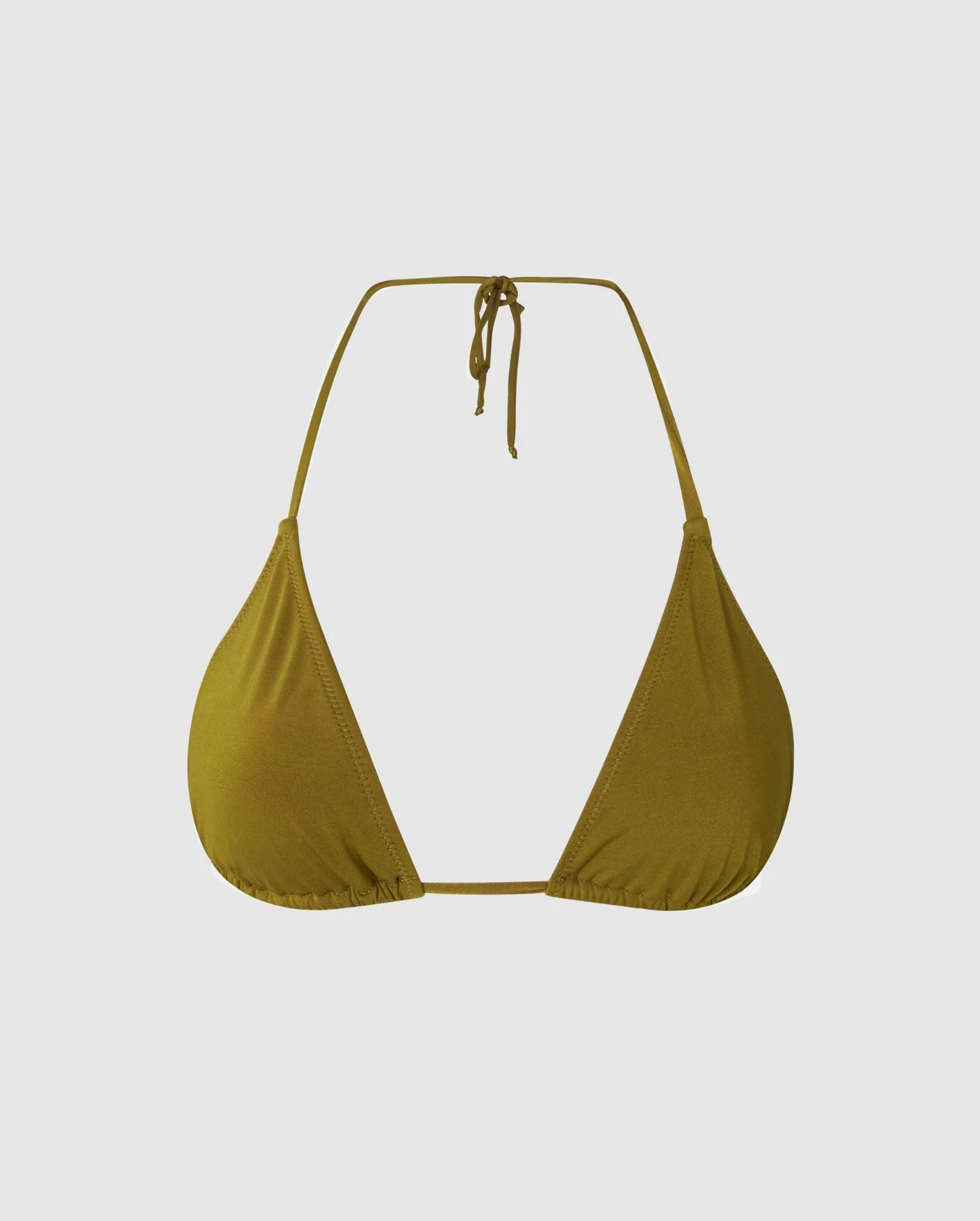 Strappy Triangle Bikini Top Olive - Image 2